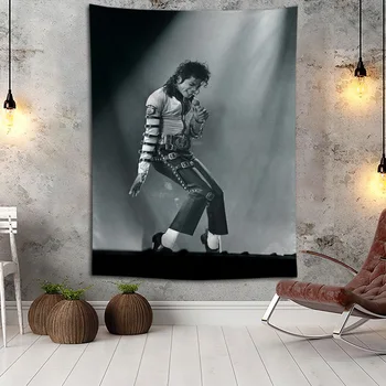 Karšto Pardavimo Užsakymą Michael Jackson Spausdinti Gobeleno Fono Dekoratyvinis Siuvinėjimas Įvairių Dydžių Sienos Kabo Dekoro