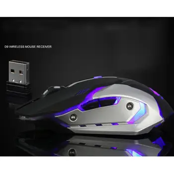 Karšto Pardavimo X7 Belaidis 2.4 Ghz Įkrovimo Mechaninė Žaidimų Šviesos Silent Mouse