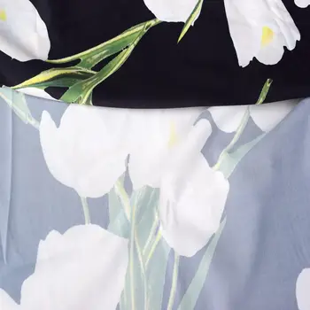 Karšto pardavimo 2016 naujas mados skaitmeninės tapybos gėlės satino audinio suknelė minkštas sklandžiai tissu as metrų šviesus audinys 