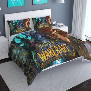 Karšto Žaidimas World of Warcraft WoW 3d Patalynės Komplektas Illidan Spausdinti Antklode Padengti Užvalkalas Twin Visą Karalienė, Karalius, Suaugusiems, Vaikams, Lovos, Patalynė