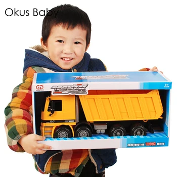 Karšto Žaislai Vaikams, Emulational Didelis Dydis Inercinės Savivartis Kilnojamojo Automobilių Žaislai Mašinų, Sunkvežimių Vaikams Kalėdų Dovana Su Dėžute