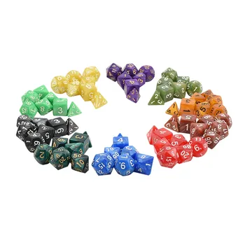 Kauliukai Nustatyti D4-D20 10 Spalvų Drakonai Kelių Pusių Loterijos stalo Žaidimų Kauliukus Suaugusiųjų Stalo Polyhedral Plastiko Pramogų Žaislas Pavara