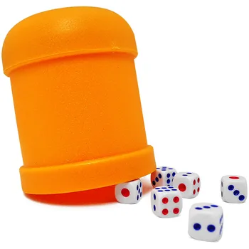 Kauliukai, Puodelis su 6 kauliukus Drebulys Taurės Geriamojo Žaidimai Bingo Kauliukus Nustatyti Naktinis baras žaidimas Pokerio Žetonų Dicecup