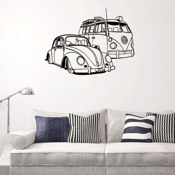 Kemperis ir VW vabalas automobilių, namų decal nuimamas freskomis kambario apdaila