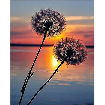 Kiaulpienių Ežero saulę gėlių 