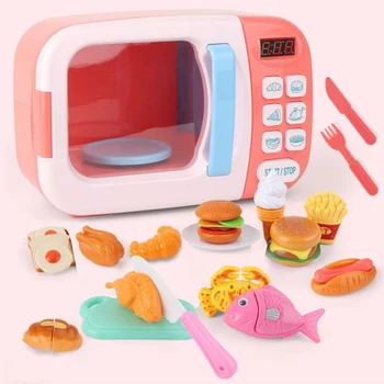 Kid ' s Virtuvė Žaislai Modeliavimas Mikrobangų Krosnelė Švietimo Žaislai, Mini Virtuvės Maisto Apsimesti Žaisti Pjovimo Vaidmenų Mergaičių Žaislai