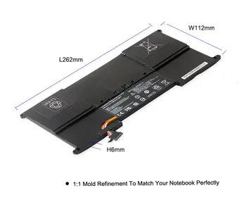 KingSener C23-UX21 Nešiojamas Baterija ASUS Zenbook UX21 UX21A Ultrabook UX21E Serijos 7.4 V 4800mAh Nemokamą 24 mėnesių Garantija