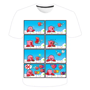 Kirby t-shirt 2020 mielas 3D Animaciją Marškinėliai vaikams drabužių Vasaros Trumpas Spausdinti Berniukų, mergaičių Streetwear Paauglys Vaikų Viršūnės