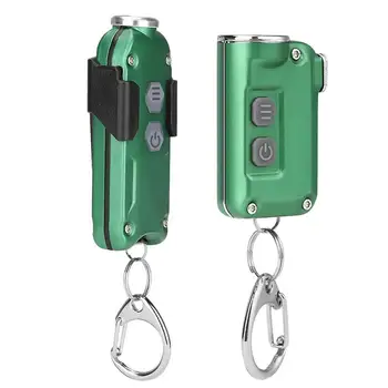 Kišenėje Mini Žibintuvėlis Dvigubas Jungiklis 4 Režimai, LED Keychain Fotoblykstės USB Įkraunamas Žibintuvėlis, Nešiojamų Žibintų Naktį Vaikščioti