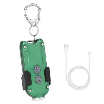 Kišenėje Mini Žibintuvėlis Dvigubas Jungiklis 4 Režimai, LED Keychain Fotoblykstės USB Įkraunamas Žibintuvėlis, Nešiojamų Žibintų Naktį Vaikščioti