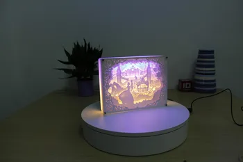 Knygos Šviesa, Šešėlis Popieriaus Drožyba Lempos Dekoratyvinis Stalo Lempa 3D Akrilo Lempos 