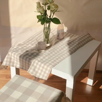 Korėjos Pledas staltiesė medvilnės skalbiniai stačiakampio formos staltiesė lauko iškylą audinio fone audinio Namų Kavinė apdaila