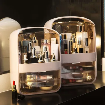 Kosmetikos laikymo dėžutė Kūrybos stalčių Dulkėms nuo stalo odos priežiūros produktus stalčiuko Grožio Organizatorius Kosmetikos Makiažas Lauke
