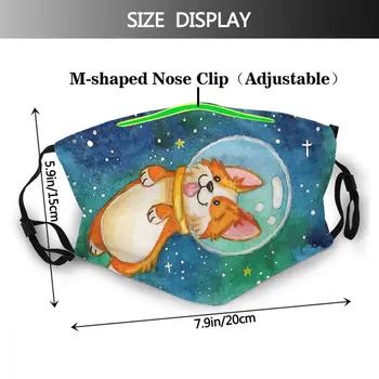 Kosmoso Corgi Unisex Dulkėms Kaukė Puikus AnimalFacilal Masque Respiratorius Su Filtrais