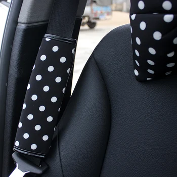 Kropkowany automobilių aksesuarai moterims universalus sėdynės padengti bowknot dizaino Šifono Pagalvėlės, Kilimėlis 