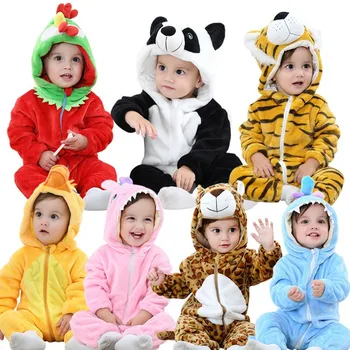 Kūdikiams panda mergaičių, berniukų drabužius, naujas gimęs kūdikis jumpsuit žiemos romper triušis gyvūnų Pižama roupas de bebe recem nascido