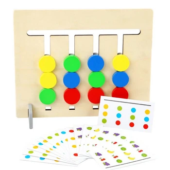 Kūdikių Keturių Spalvų/Vaisių Atitikimo Žaidimas Montessori Mediniai Žaislai Vaikams Logika 2 Pusė Vaikų logika, Matematika Švietimo Žaislai, Dovanos