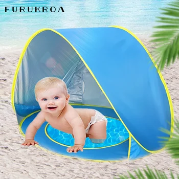 Kūdikių Paplūdimio Palapinė Nešiojamas Vandeniui Statyti Saulės Markizės UV-apsauga Palapinės Vaikai Keliauja Lauko skėtį nuo saulės Žaisti Namas Žaislai X145B