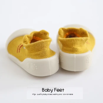 Kūdikių kojinės, Batai Anti-slip Pavasario Animacinių filmų gyvūnų Bateliai Baby Girl berniuko, Minkštas Guminis Padas batų