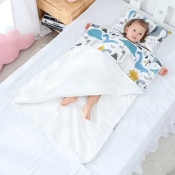 Kūdikių miegmaišis Vaikams Plauko Antklodė Miego Anti-kick Artefaktas Kilimėlis kilimėlis su Nuimamu Pagalvės Vaikų Lopšelis miegmaišį