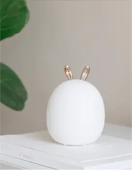 Kūrybos mielas elnias ir mielas triušis silikono ploti lempos Mini USB įkrovimo led akių apsaugos ir slaugos milu elnias naktinė lempa