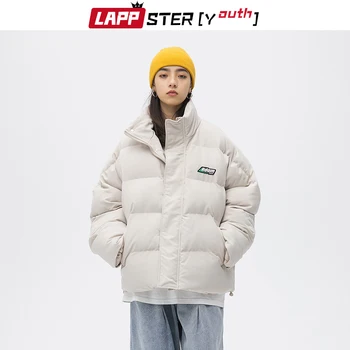 LAPPSTER-Jaunimo ir Vyrų Streetwear Burbulas Kailis 2020 Mens Harajuku Žiemos Šuo-Švarkai Ir Paltai Vyrų Kietas korėjos Mados Parkas