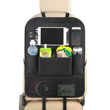 LCAV Automobilio Sėdynės atlošo Organizatorius krepšys su 4 USB įkroviklio kabelį