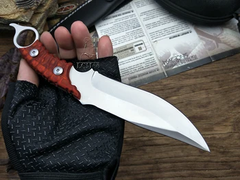 LCM66 medžioklės tiesus peilis taktinis knifeFixed Peiliai,karambit medienos rankena Išgyvenimo Peilis,Kempingas Gelbėjimo Peilis įrankiai vaisių