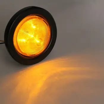 LED 4LED Sunkvežimių Priekabos Turas Šoniniai Gabaritiniai Indikatoriai, Šviesos Signalas Lempos Clearence Šviesiai Raudona/Gintarinė 12V 30 V
