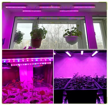 LED Grow Light 30CM Visą spektrą augti Lempos Gėlių, augalų Phytolamp patalpų daigai auga lauke