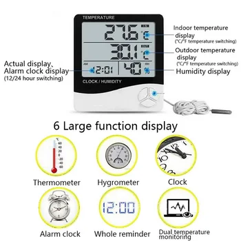 LED Laikrodis-Žadintuvas Temperatūros Termometras, Stalas Laikas, Data, Ekrano Projektorius Kalendorius USB Lentelė Led Laikrodis