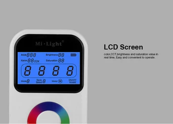 LED Nuotolinio Valdymo FUT090 2.4 GHz su LCD Ekrano Max 99 Zonos Valdymo Gr.Šviesos diodų (LED) Tracklight ar LS1 4 1 Smart Controller