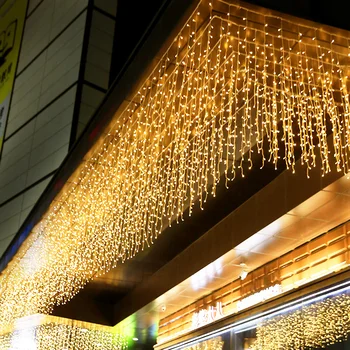 LED Užuolaidų Varveklis styginių šviesos 0,6 m, lašas patalpų lauko pasakų šviesos girlianda namo vestuves sodo Kalėdinė dekoracija