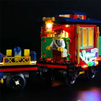 LED Šviesos Apšvietimas Rinkinys TIK LEGO 10254 Kūrėjas Miesto Kalėdų Žiemos Atostogų Traukiniu, Statybinės Plytos Žaislą (Ne Apima Modelis)