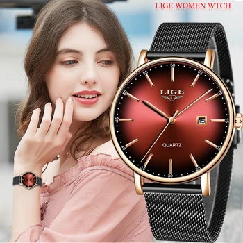 LIGE Prabangos Prekės ženklo Moterų Laikrodžiai Mados Kvarco Ponios Žiūrėti Sporto Relogio Feminino Laikrodis Laikrodis Mėgėjams Mergina 2019