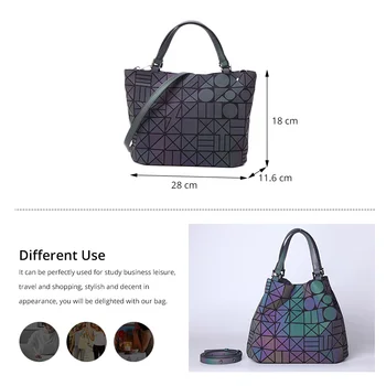 LOVEVOOK moterų pečių krepšiai crossbody maišeliai ponios 2020 sulankstomas didelis Nešti Valkata moterų geometrinis maišelį holografinis refretion