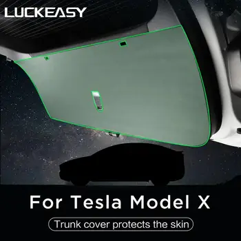 LUCKEASY už Tesla Model X 2017-2020 slėpti bagažo skyriaus durų Anti Kick Trinkelėmis Pusės Krašto Apsaugos Kino Saugotojas Lipdukus