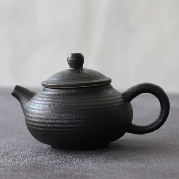 LUWU juoda indų keramikos arbatinukas virdulys kinijos kung fu arbatos puodą