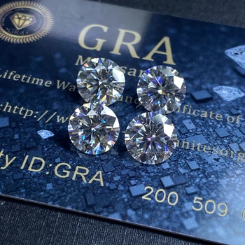 Lab deimantų akmens 1carat 6.5 mm IJ Spalva VVS1 Prarasti moissanite akmuo Žiedas, auskarai, papuošalai priėmimo