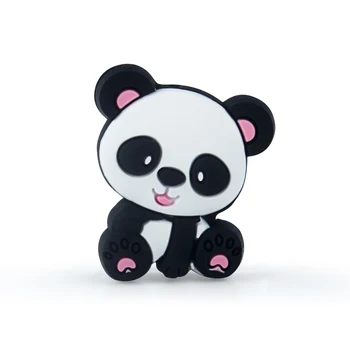 Laikyti&Augti 10vnt Perle Silikono Granulių Mini Panda Baby Kramtyti Karoliukai BPA Free Kramtyti Žaislus 