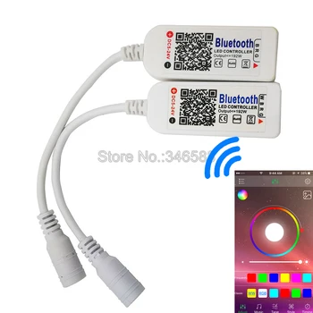 Laimingas Apšvietimo DC5V-24V Bluetooth V4.0 RGBW RGB LED Šviesos Juostelės Valdytojas Išmaniojo telefono Nuotolinio Valdymo iOs / Android APP
