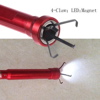 Lanksti Pasiimti Įrankį Magnetas 4 Letena LED Šviesos Pavasario Rankena Namuose Tualeto Įtaisą
