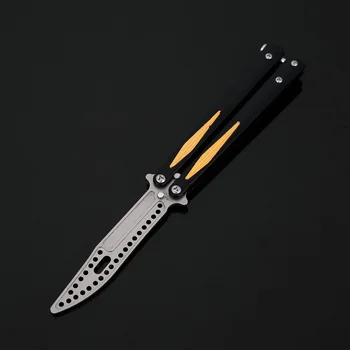 Lankstymo Drugelis peilis guolių CSGO butterfly Knife treneris žaidimas, mokymo priemonė, sulankstomas peilis Aliuminio lydinio Rankena