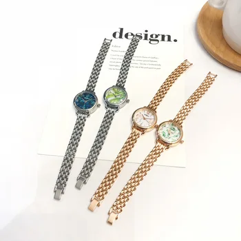 Lapų rinkimo moterų mados kvarciniai laikrodžiai, sidabro, aukso apyrankės žiūrėti nerūdijančio plieno išskirtinį ponios laikrodžiai moteris laikrodis