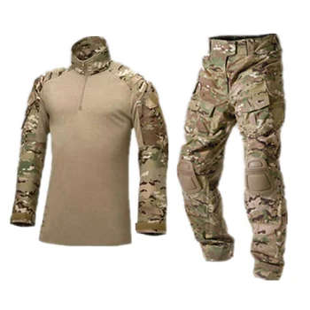 Lauko Pėsčiųjų Taktinis Paslėpti Karinę Uniformą Painball Audinio Kostiumas Vyrams JAV Kariuomenės Drabužius Kovoti Marškinėliai + Krovinių Kelnės antkelius