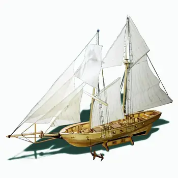 LeadingStar Surinkimas Statybos Rinkiniai Laivo Modelį, Medinis Burlaivis Žaislai Harvey Buriavimo Modelis Sumontuoti Mediniai Rinkinys 