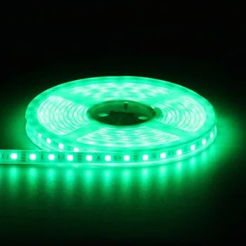 Led šviesos juostelės 5050 silicio vamzdelis vandeniui ip67 dc12V 300led 5m RGB balta šiltai balta raudona mėlyna green3000k 6500k juostos virvės