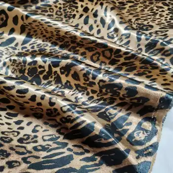Leopard Amatų satino audinys blizgus amatų audinio minkštųjų audinių tilda 