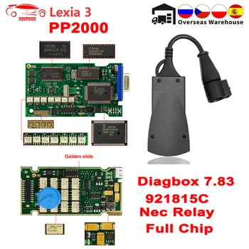 Lexia 3 PP2000 Visą Chip Diagbox V7.83 Firmware 921815C Lexia3 PP2000 V48/V25 Už Citroen už Peugeot OBD2 OBDII diagnostikos įrankį