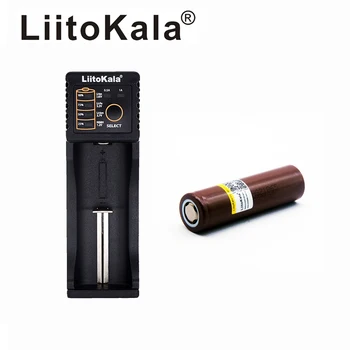 LiitoKala HG2 naujas originalus 18650 ličio baterija 3.7 V 3000 mAh Įkraunamos baterijos 30A+Lii-100B 18650 įkroviklis